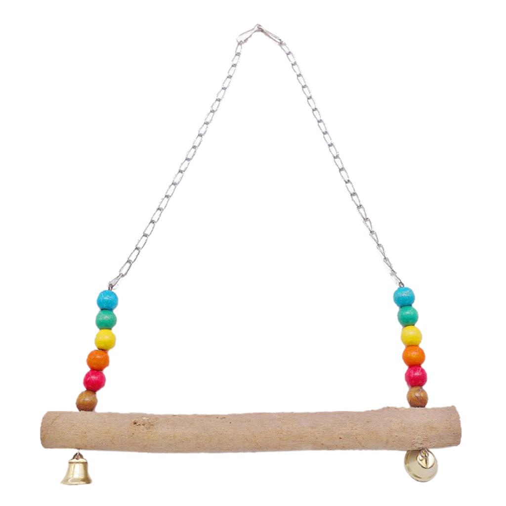 Pet Chicken Swing Toys Wooden Birds Stand Perch Parrot Chew Toys for Hens Large Bird Parrot Macaw Training