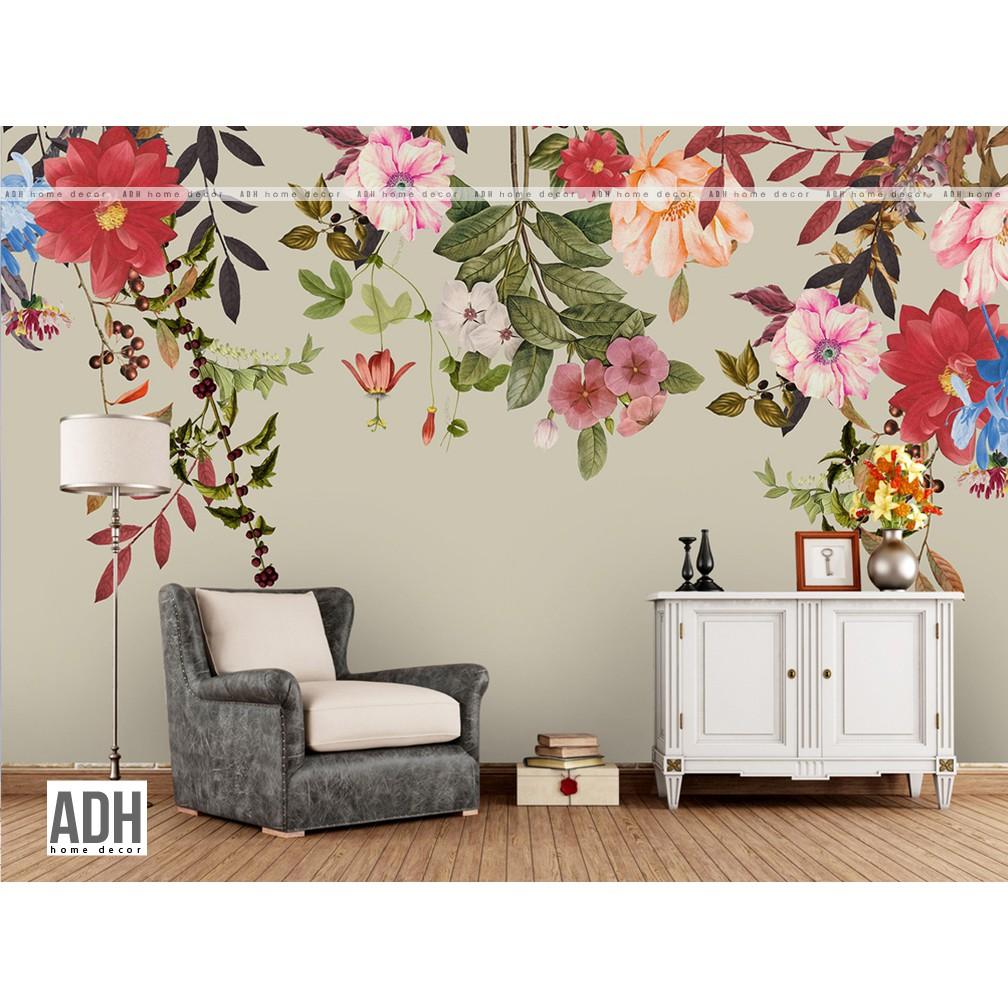 Tranh dán tường canvas hình hoa ADHW015