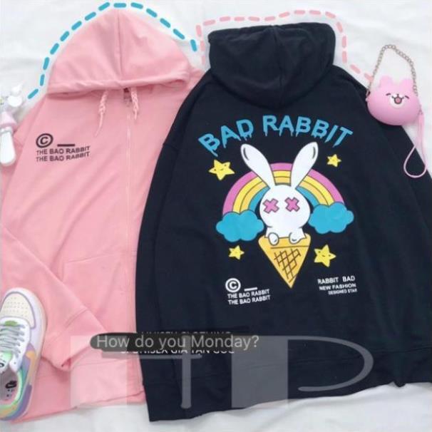 Áo Khoác nỉ thỏ Bad Rabbit, Áo hoodie nỉ Bad Rabbit cực xinh ND14