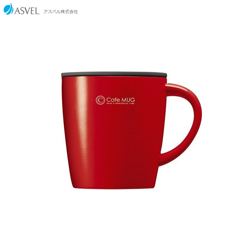 Ly giữ nhiệt nắp trượt, chống tràn Asvel Cafe Mug 330ml - Nội địa Nhật Bản