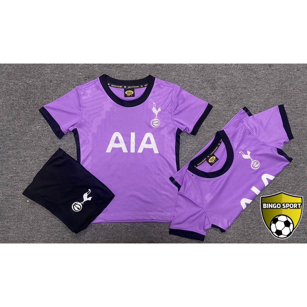 Bộ Quần Áo Bóng Đá TRẺ EM CLB TOTTENHAM - 2021 - Màu Tím