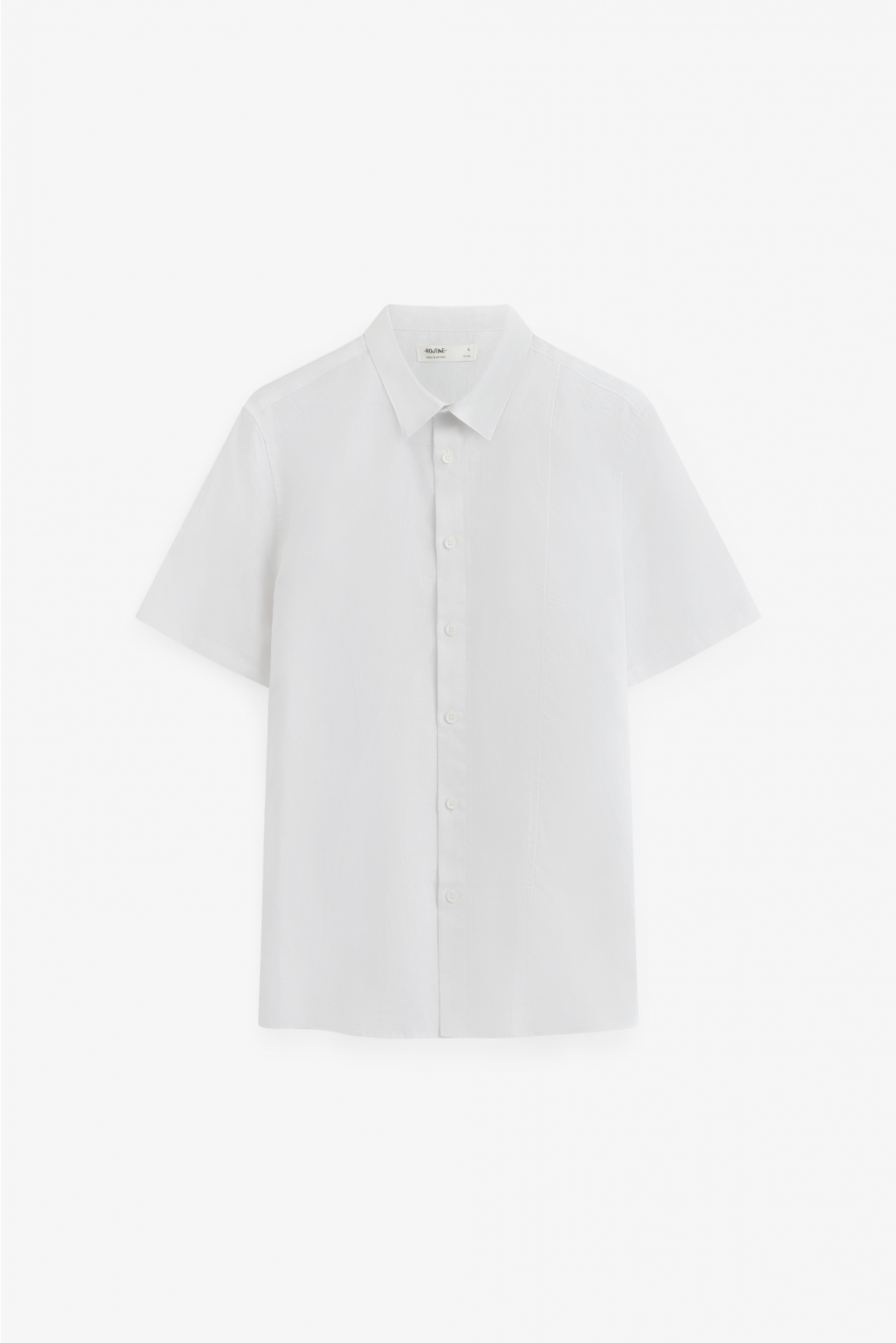 Áo Sơ Mi ROUTINE Tay Ngắn Linen Xếp Ly Trước Form Fitted - 10S23SHS004 | LASTORE MENSWEAR