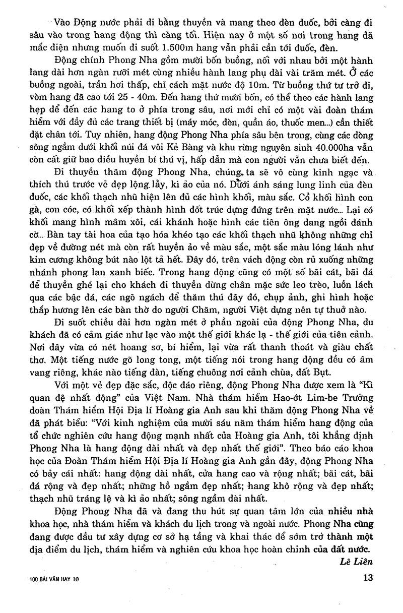 100 Bài Văn Hay 10