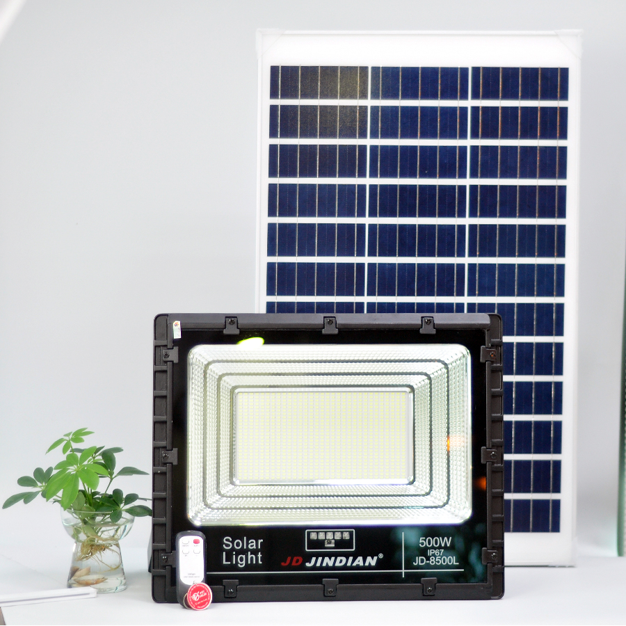 Đèn Năng Lượng Mặt Trời 500W JINDIAN JD8500L- Hàng Chính Hãng có Logo JINDIAN