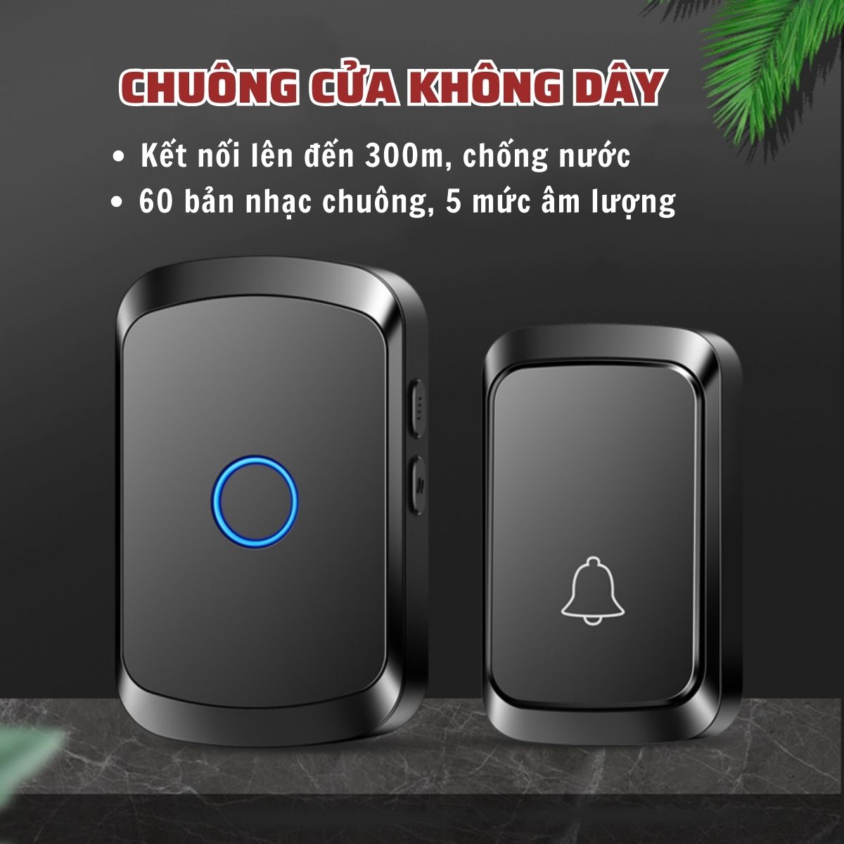 Chuông Cửa Không Dây Thông Minh CTFAST A50 (1 Nút Bấm, 1 Chuông ), Chống Nước, Khoảng Cách Sử Dụng Hiệu Quả 300 mét - Hàng Chính Hãng