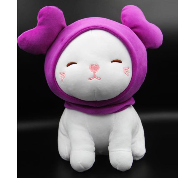 Gấu Bông Mèo Đội Nón Tuần Lộc 25cm Vải Miniso Mềm Mịn