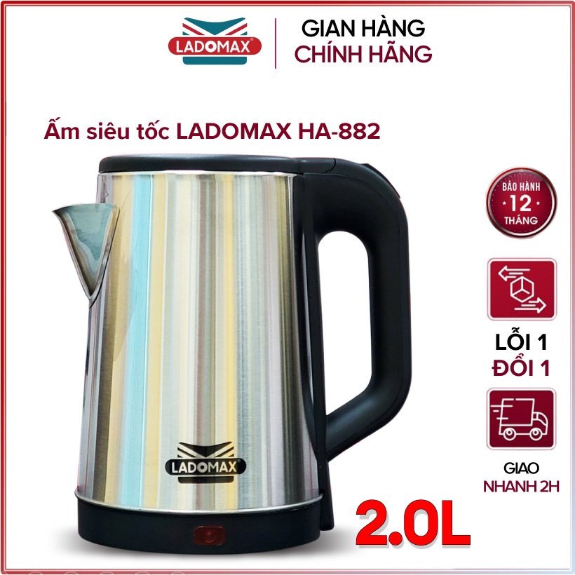 Ấm đun siêu tốc 2 lít Ladomax HA-882 - Hàng chính hãng