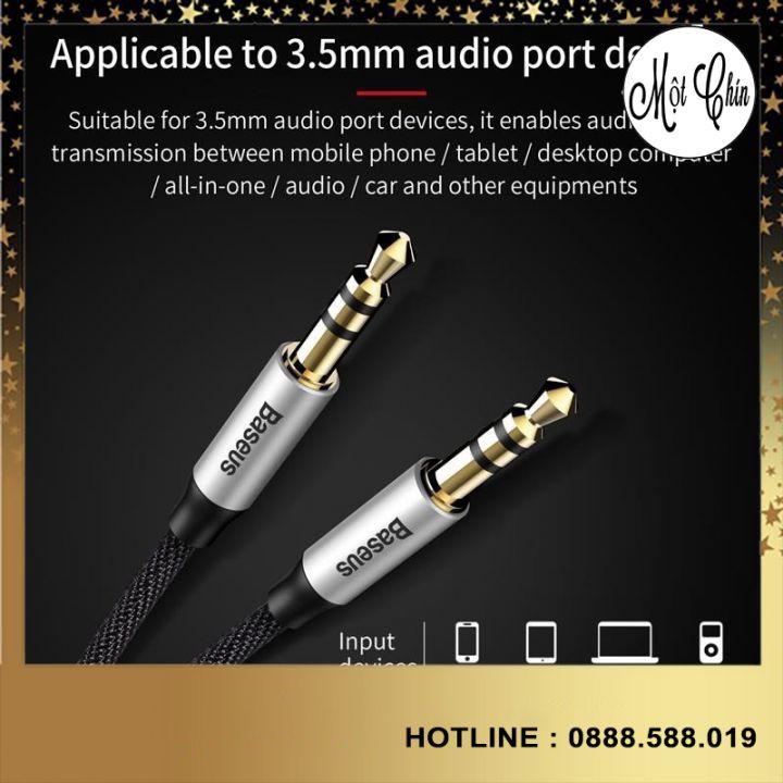 Dây cáp âm thanh chất lượng cao AUX Audio 3.5 Baseus M30 -Hàng Chính Hãng