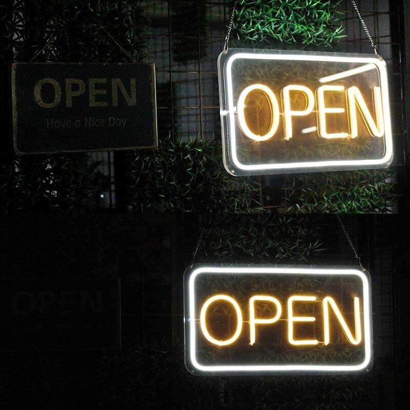 Open neon sign, Đèn led neon OPEN, Đèn neon bảng hiểu open trang trí cho shop