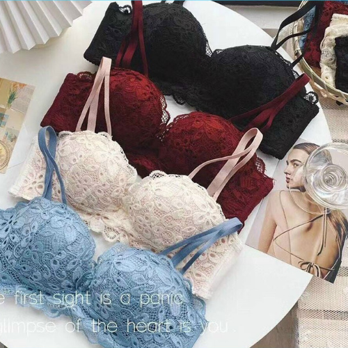 Áo lót nữ ren hoa cup ngang, dây cách điệu, đệm 3cm bàn tay nâng ngực tạo khe quyến rũ
