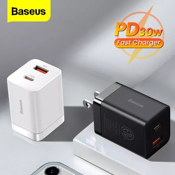 Củ sạc nhanh Baseus Super Si Pro 30W (CCSUPP) Quick Charger 1C+ 1U - Hàng chính hãng