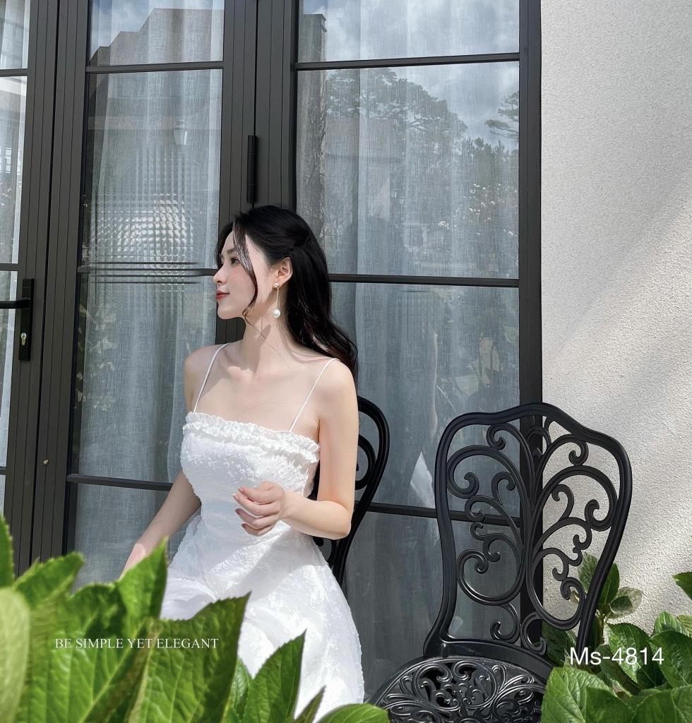 ĐẦM MAXI 2 DÂY REN HOA