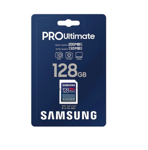 Thẻ nhớ SD Samsung Pro Ultimate SDXC UHS-I 128GB MB-SY128S/WW - Hàng chính hãng