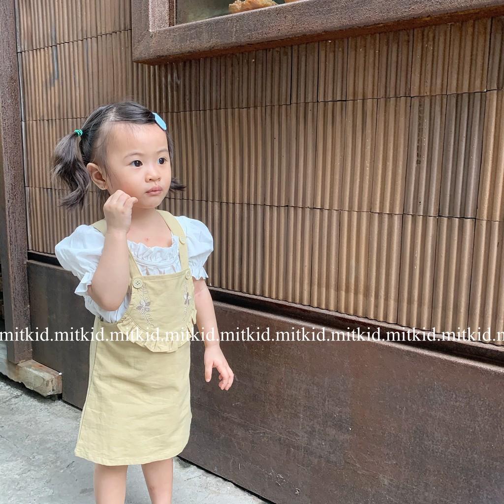VÁY YẾM CHO BÉ GÁICÓ SẴN, Yếm đũi mềm mại FASHION cho bé gái ngày hè