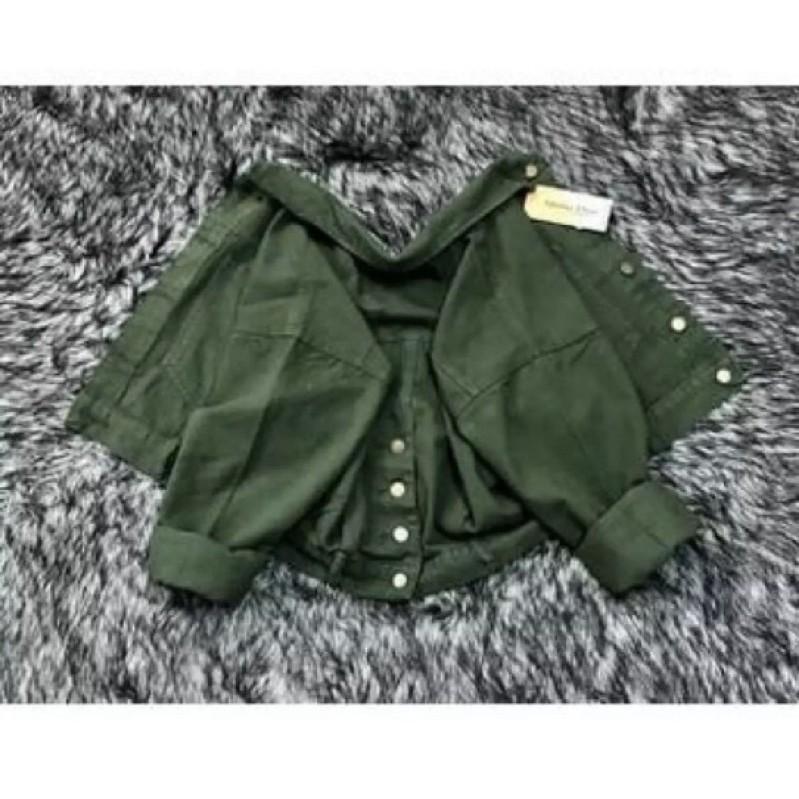 Áo khoác kaki nữ nút lưng