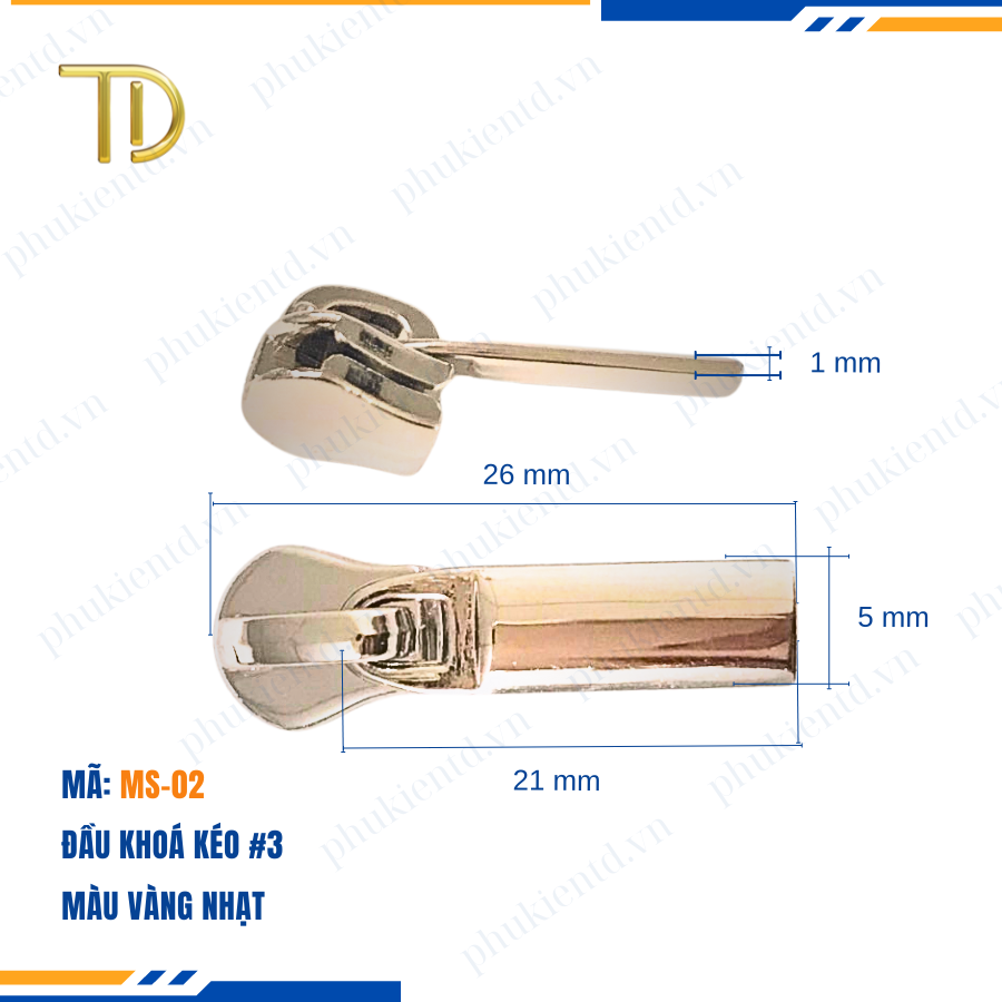 Đầu khóa kéo túi xách, đầu khóa kéo thay thế, đầu khóa kéo balo răng 3, Mạ điện độ bền 5-8 năm