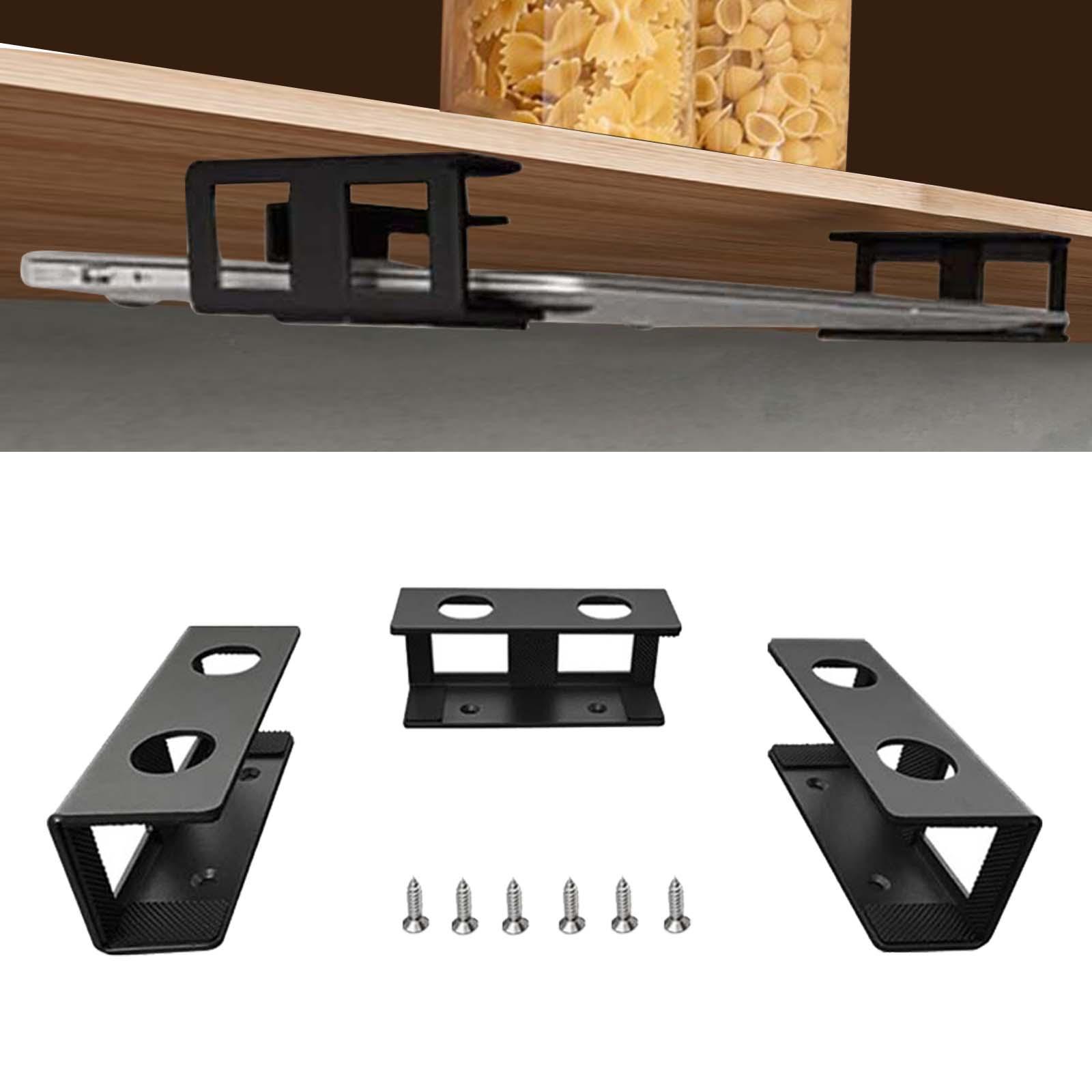 3x under Desk Laptop Mount Brackets Stand Set Heavy Duty Laptop Holder Mount