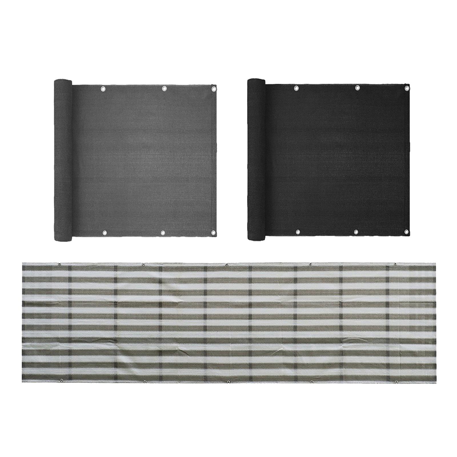 Fence Privacy Screen Outdoor Protection Resistant Porch Rails gray