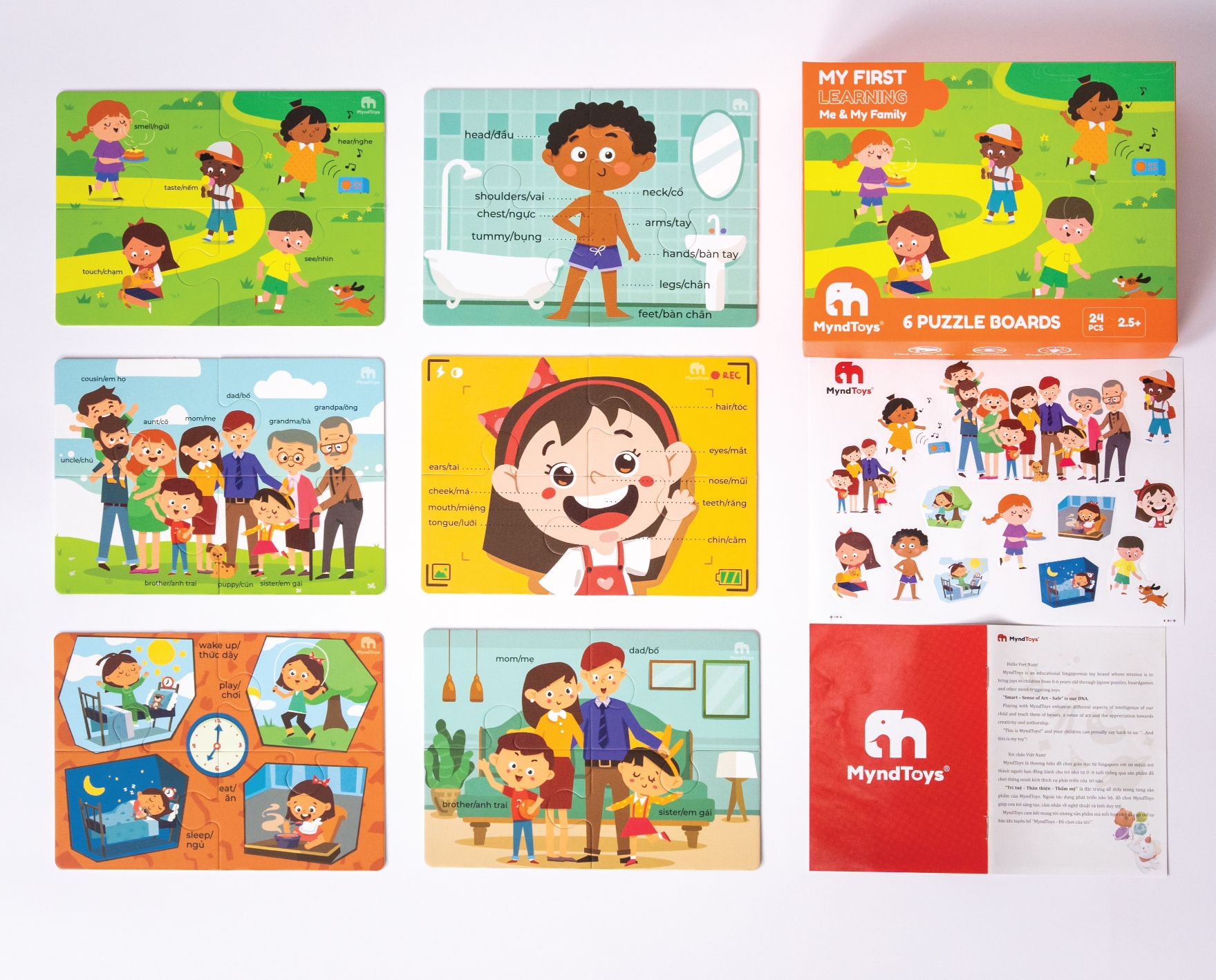 Đồ chơi Giáo dục MyndToys Xếp hình puzzle thông minh My First Learning – Me & My Family cho bé từ 2.5 tuổi