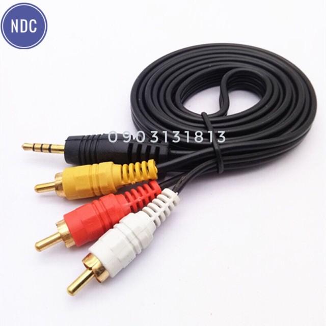 Cáp AV 3.5 ra 2 đầu, 3 đầu bông sen