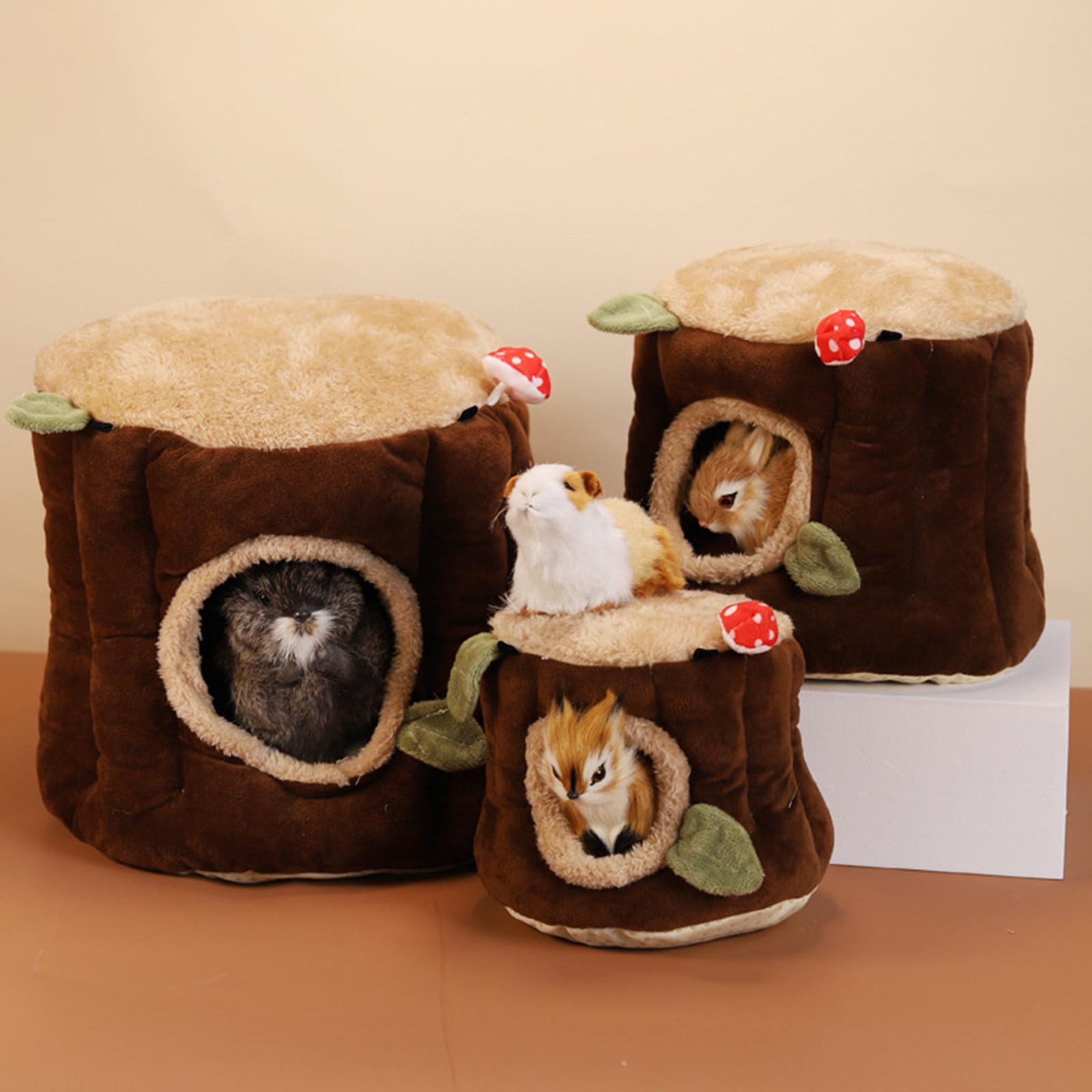 Rat Hamster House Bed Winter Warm Fleece Small Pet Squirrel Chinchilla Rabbit Guinea Bed House Cage Nest Accessories