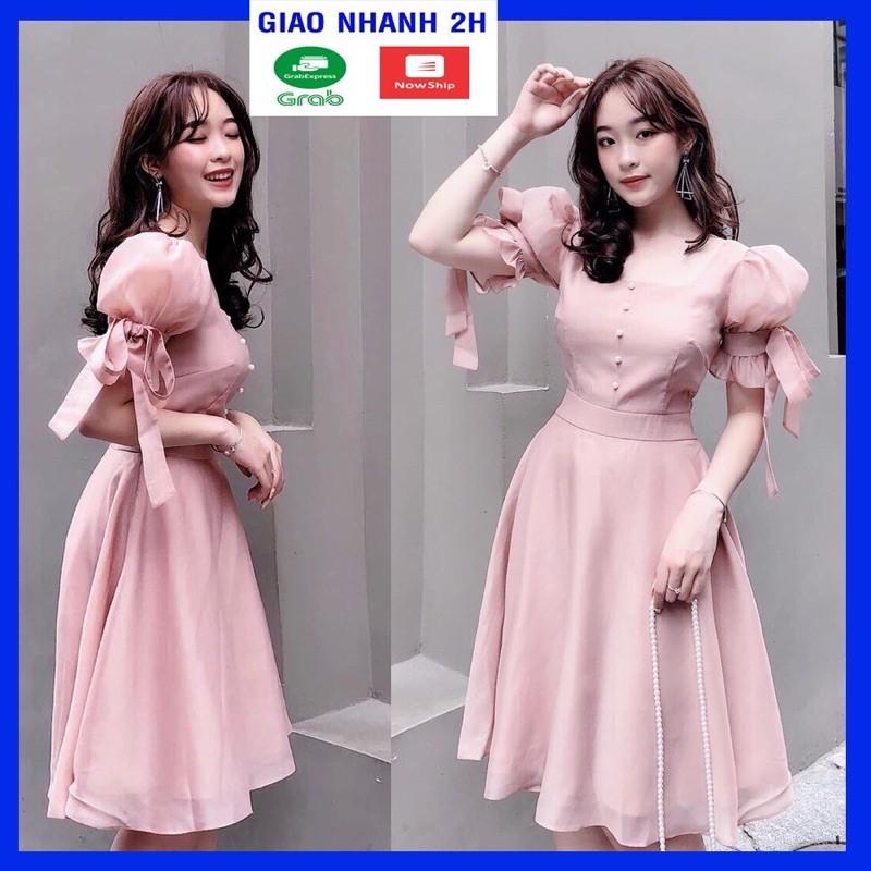 Đầm Xòe Dự Tiệc Đẹp, phong cách Đơn Giản Thanh Lịch, quyến rũ sang trọng, chất vải cao cấp - V004VDVDVDVD