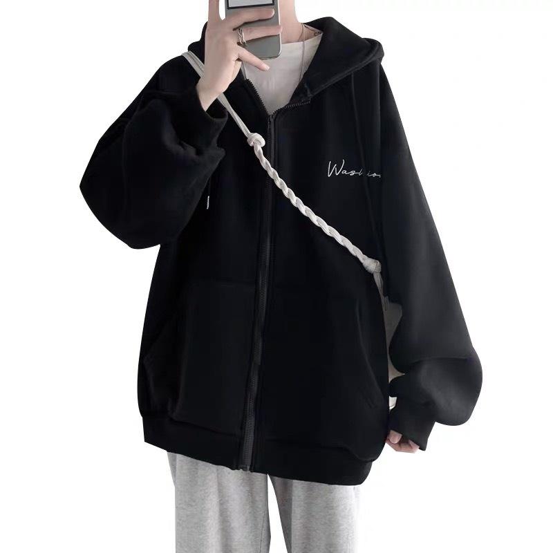 ÁO KHOÁC NỈ HOODIE DÂY KÉO CÓ NÓN TRÙM ĐẦU CHỮ KÝ SIÊU HOT