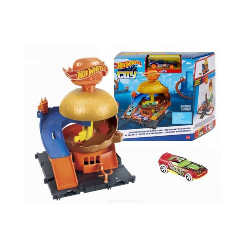 Đồ Chơi Cửa Hàng Burger Hot Wheels City HDR26/HDR24