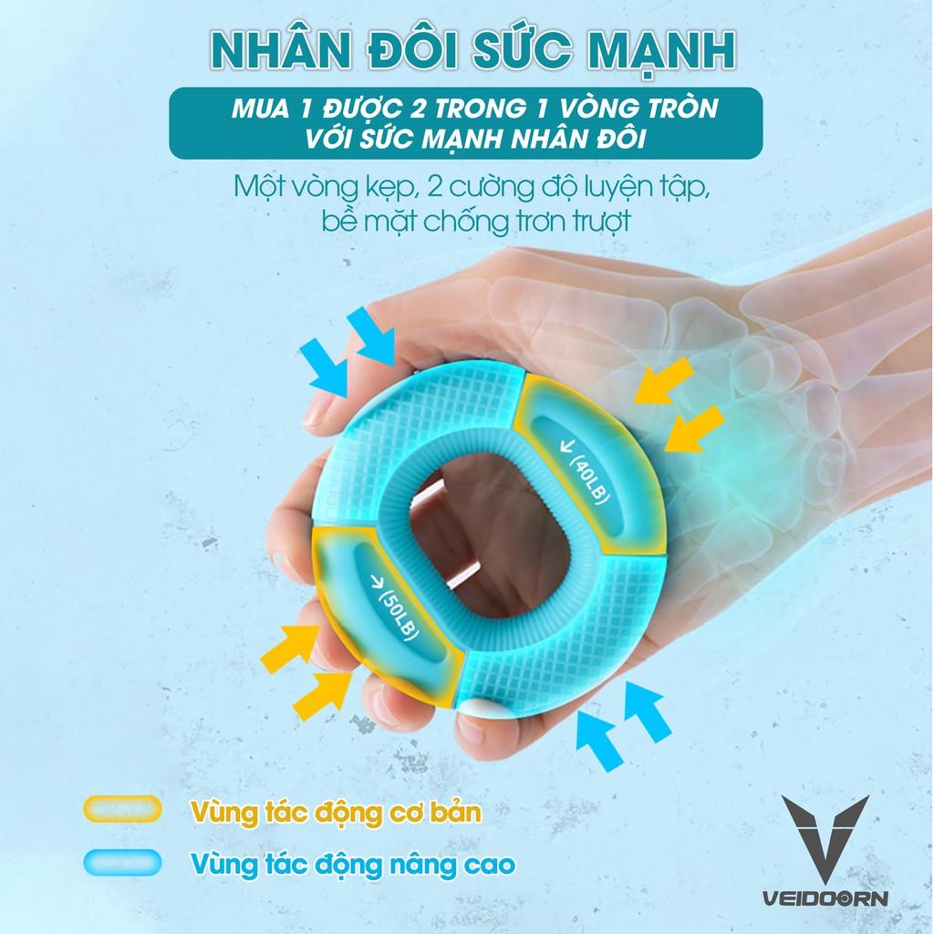 Vòng Cao Su Tập Cơ Tay Veidoorn, Dụng Cụ Tập Gym Tại Nhà, Tập Cơ Ngón Tay Yoga - AMBERVIETNAM