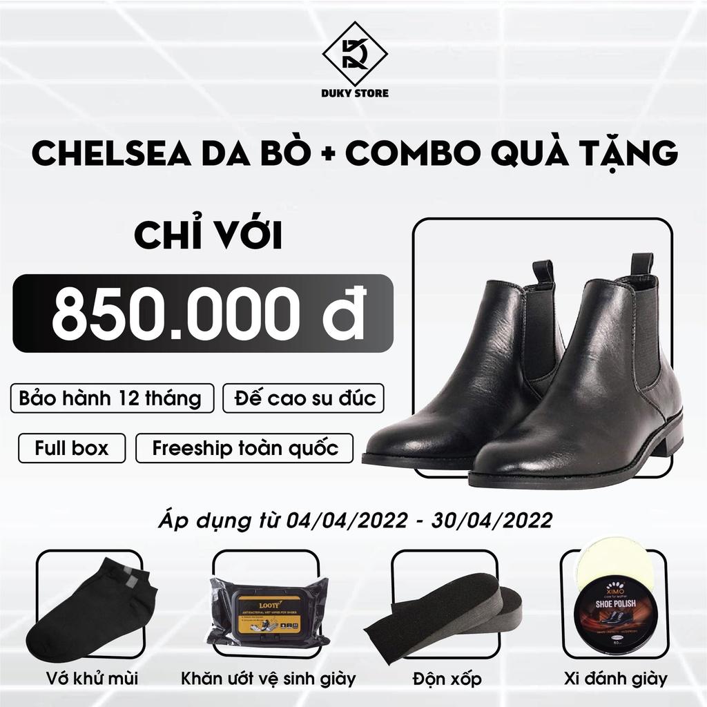 (Ưu đãi đặt biệt) Chelsea Boot da bò đế cao su - Duky store