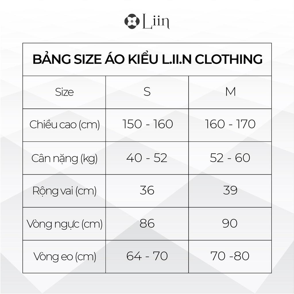 Áo kiểu nữ ngắn tay họa tiết Xước kết hợp màu trắng Nâu Cổ V xinh xắn LINBI SM3532