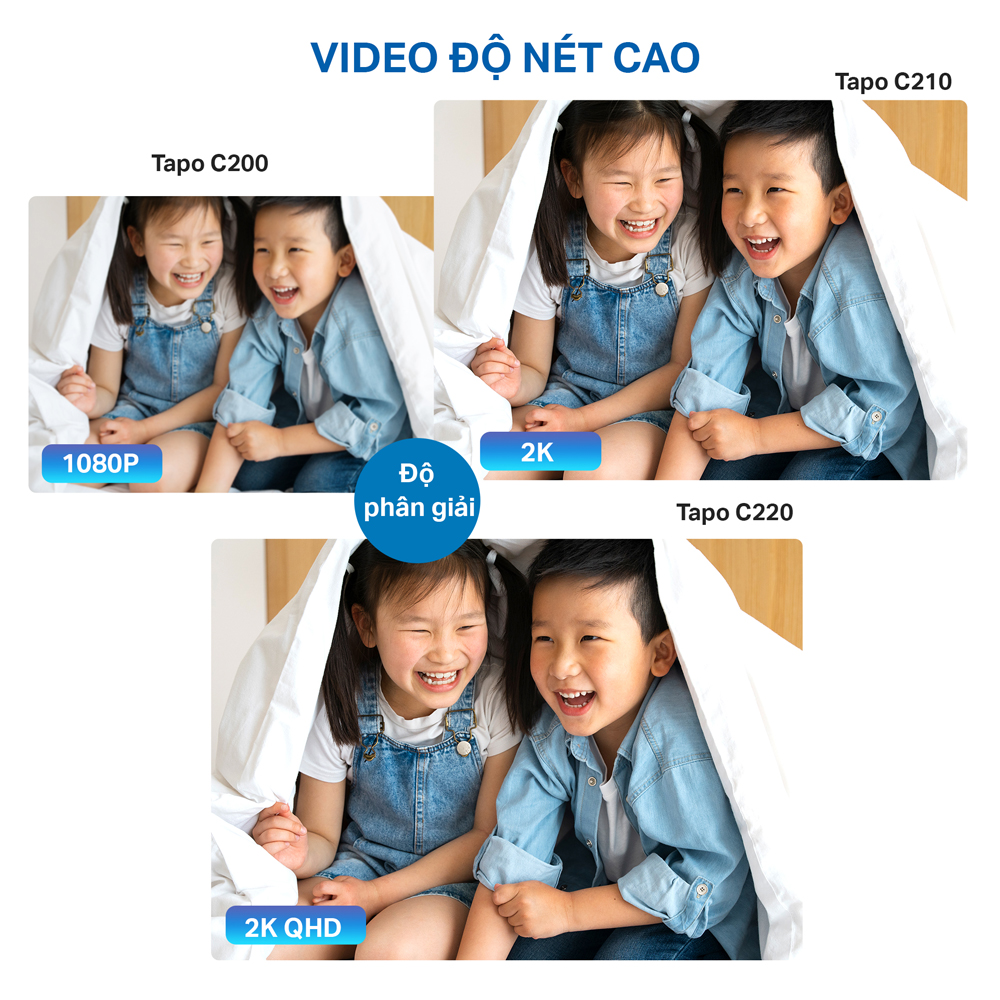 Camera Wifi TP-Link Tapo C220 Độ Phân Giải 2K QHD Quay/Quét 360 Độ Giám Sát An Ninh - Hàng Chính Hãng