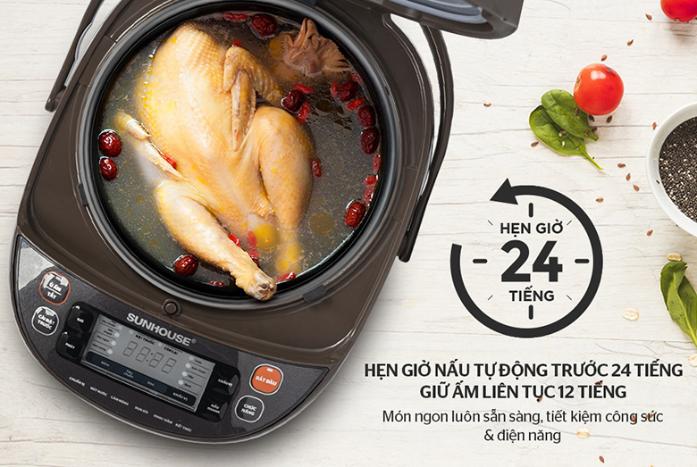 Nồi cơm điện tử 1.5L SUNHOUSE SHD8905C - Hàng chính hãng