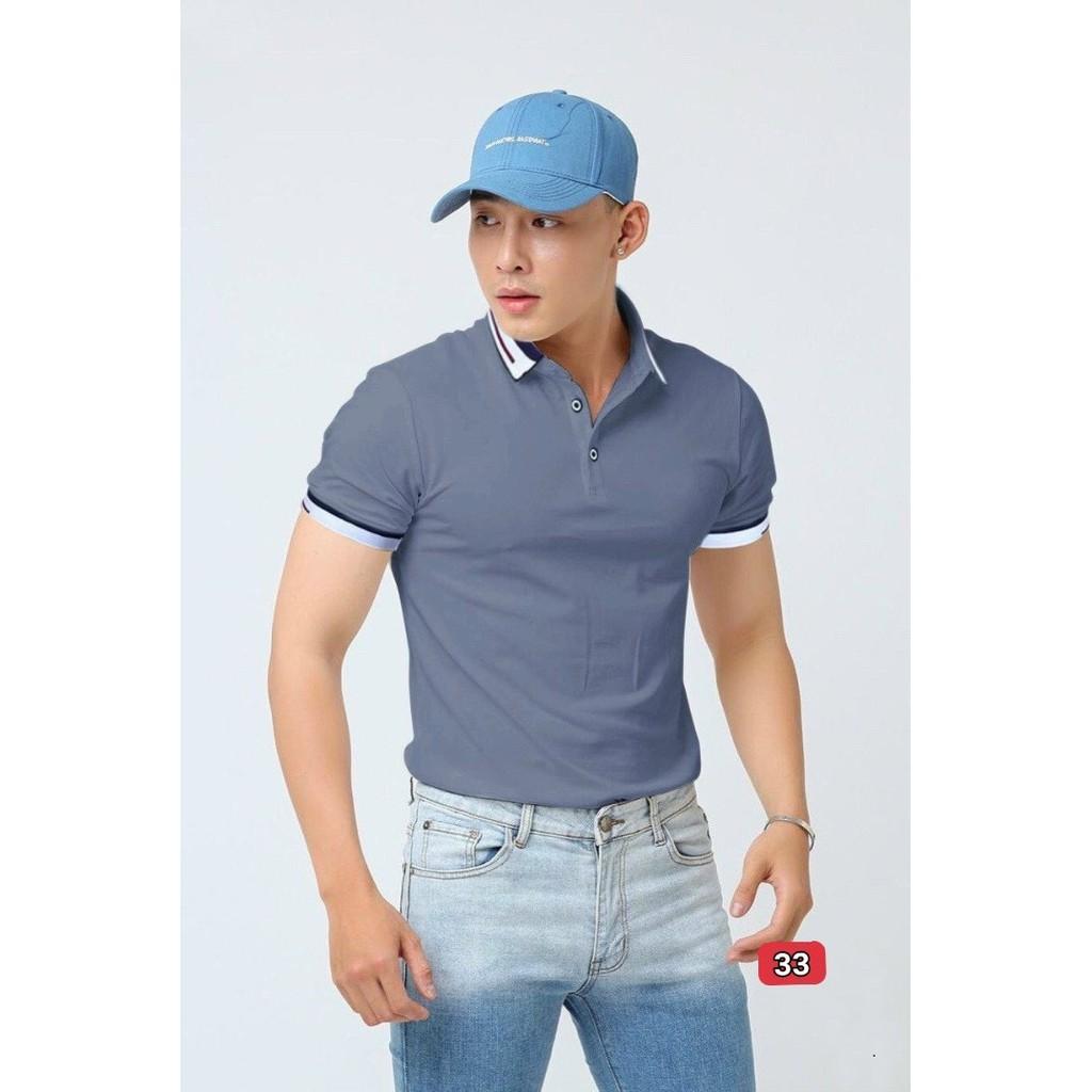 Áo Thun tay ngắn cổ bẻ cao cấp nam King168 , Áo Thun Polo nam thời trang cao cấp ATN33