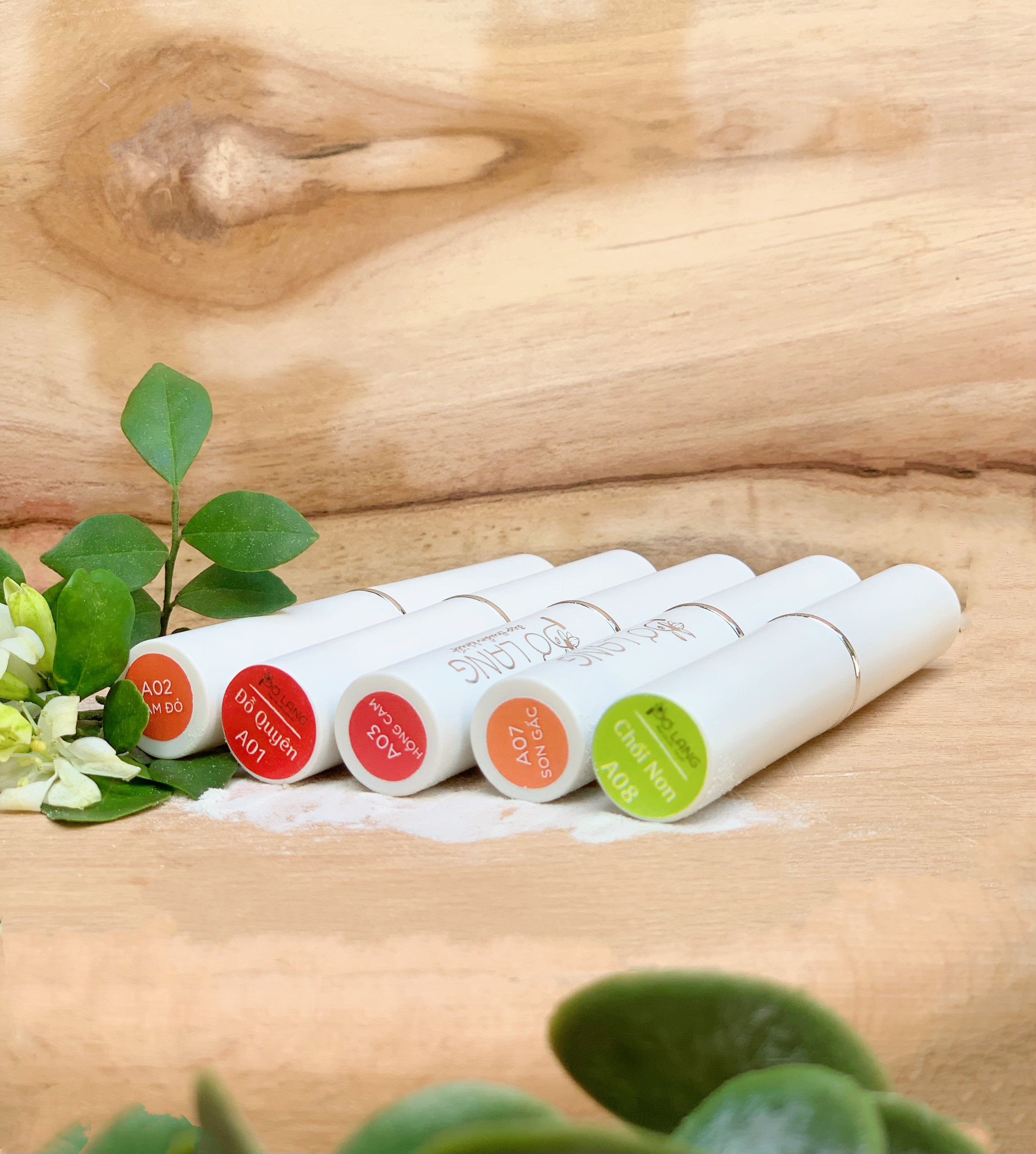 Son dưỡng môi Pơ Lang màu Đỏ Cam dưỡng môi từ trái bơ - A01