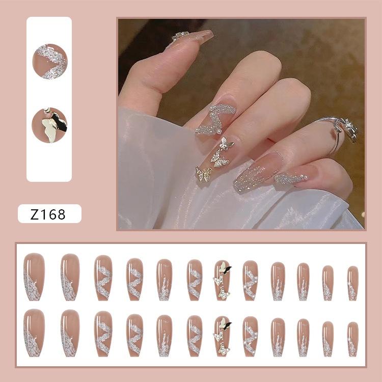 Bộ 24 móng giả/Nail đính đá mẫu hot