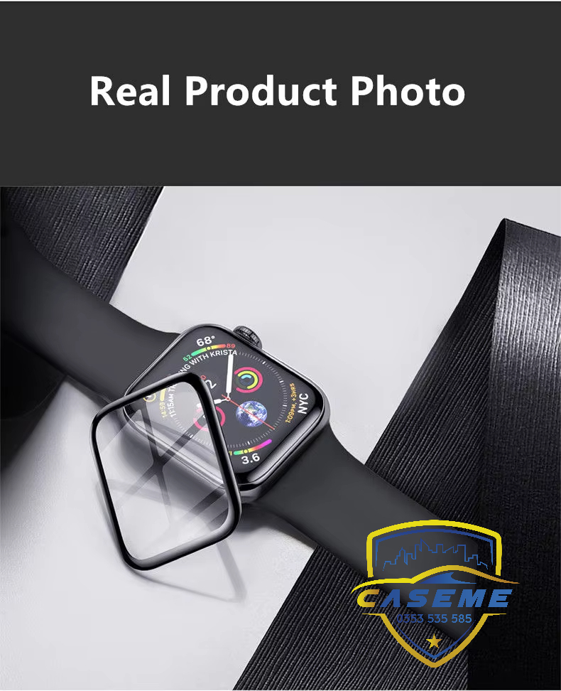 Miếng dán màn cho Apple Watch 44mm / 40mm / 42mm / 38mm cường lực dẻo Full viền 5D, chống xước, chống sốc cao cấp - Hàng nhập khẩu
