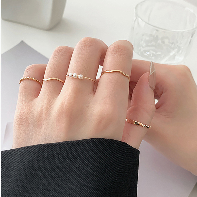 Bộ 5 Nhẫn Nữ Hợp Kim Phong Cách/B&m Elegant/NNHK3002