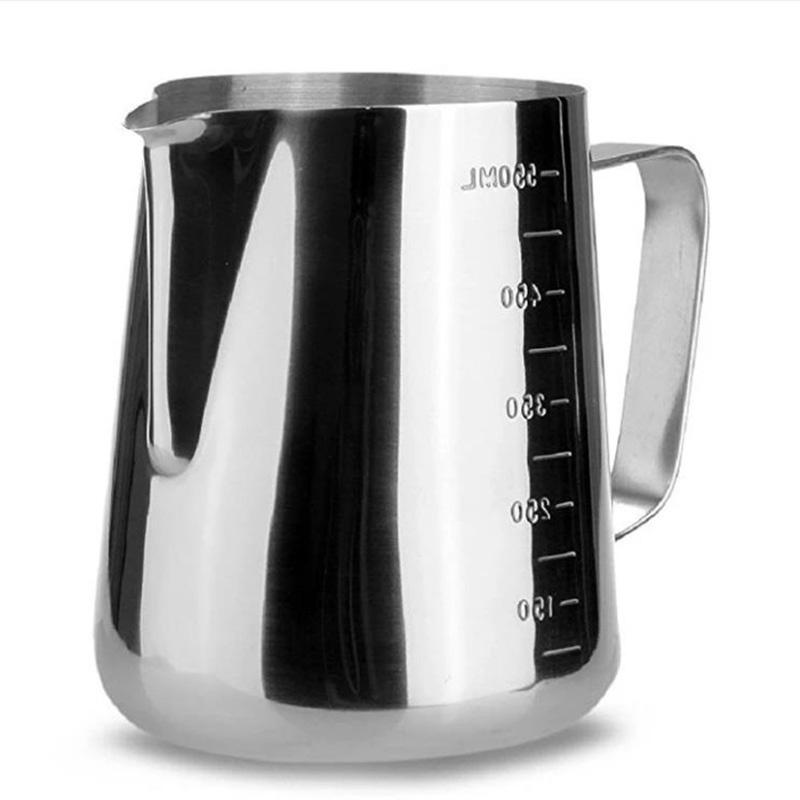 350/600ml Ca Tạo Bọt Cafe - Ca Đánh Sữa Bằng Inox 100% ( Có Chia Vạch )