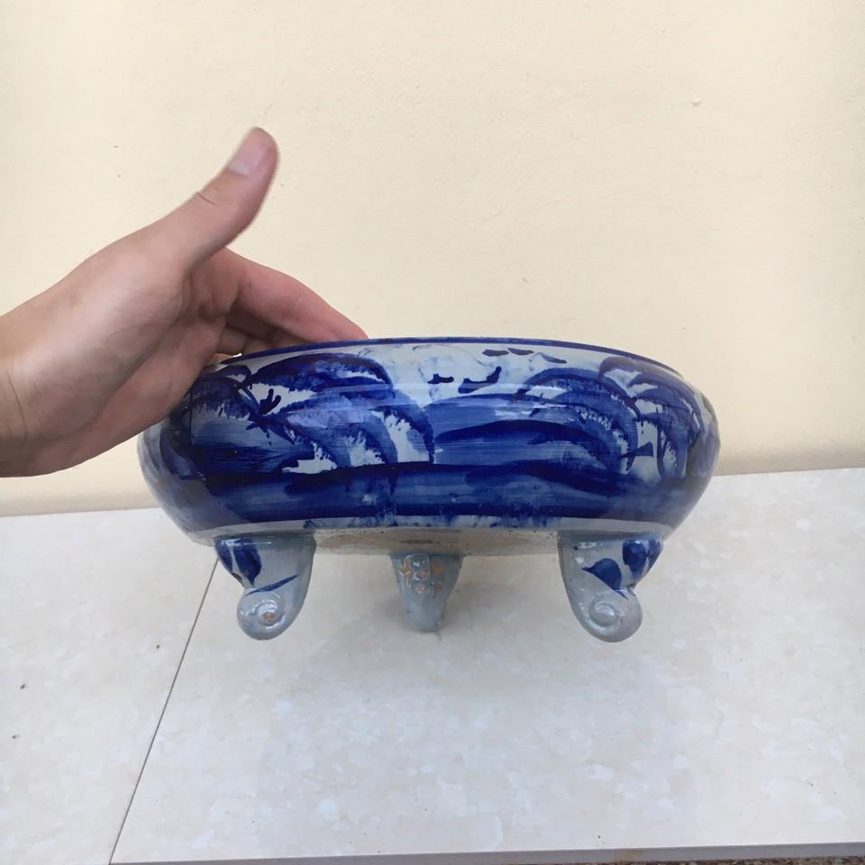 Chậu bonsai Tròn men gốm Quảng ninh 1 size BM-71