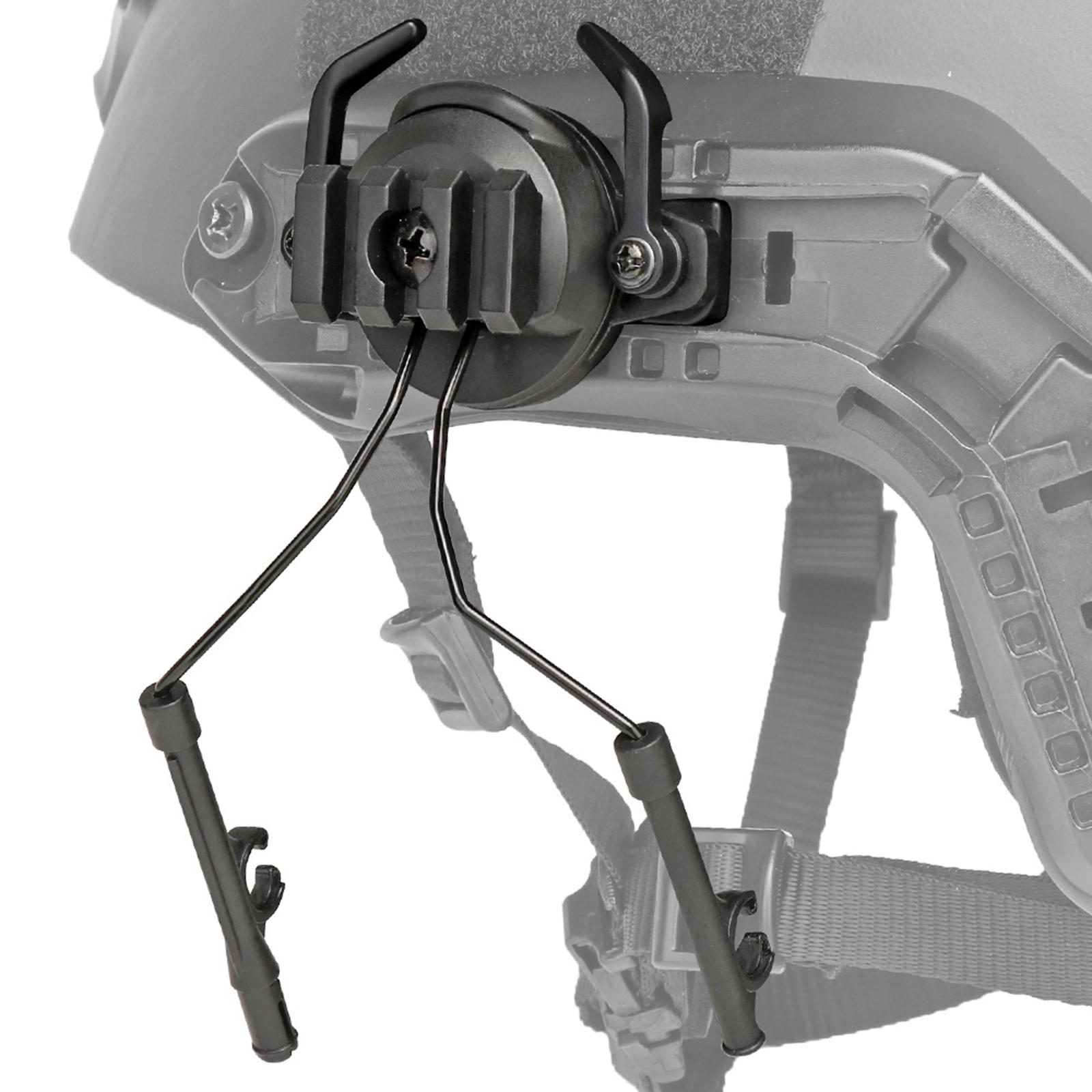1 Pair Headset Helmet Adapter Holder, Tactical Helmet Rail Adapter Headset Support Suspension Headphones Bracket Left and Right Side Attachments