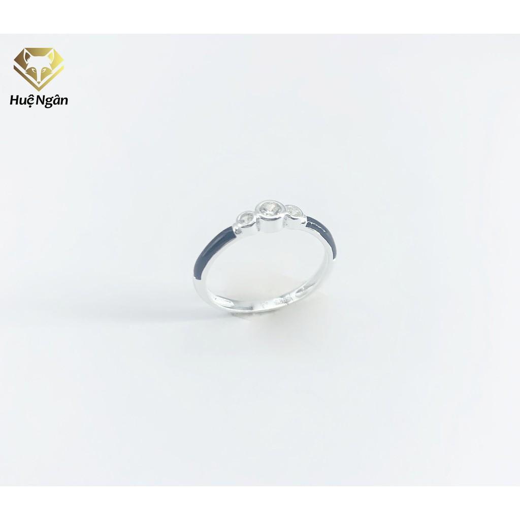 Nhẫn bạc Ý 925 Huệ Ngân -Đính Đá xinh xắn RR1196