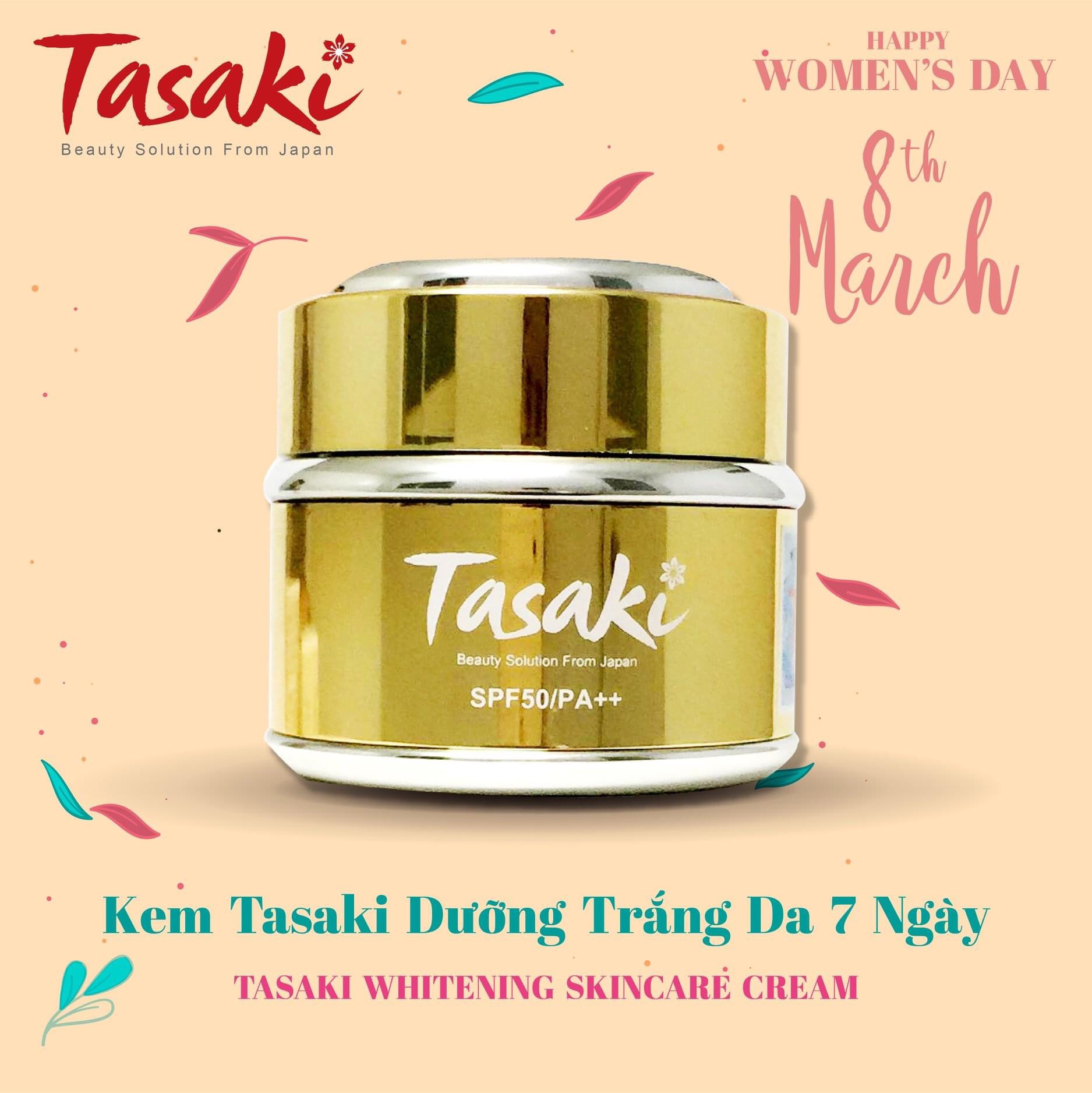 KEM TASAKI TRẮNG DA 7 NGÀY - LÀM TRẮNG - NGỪA LÃO HÓA - WHITENING SKIN CARE CREAM 25G