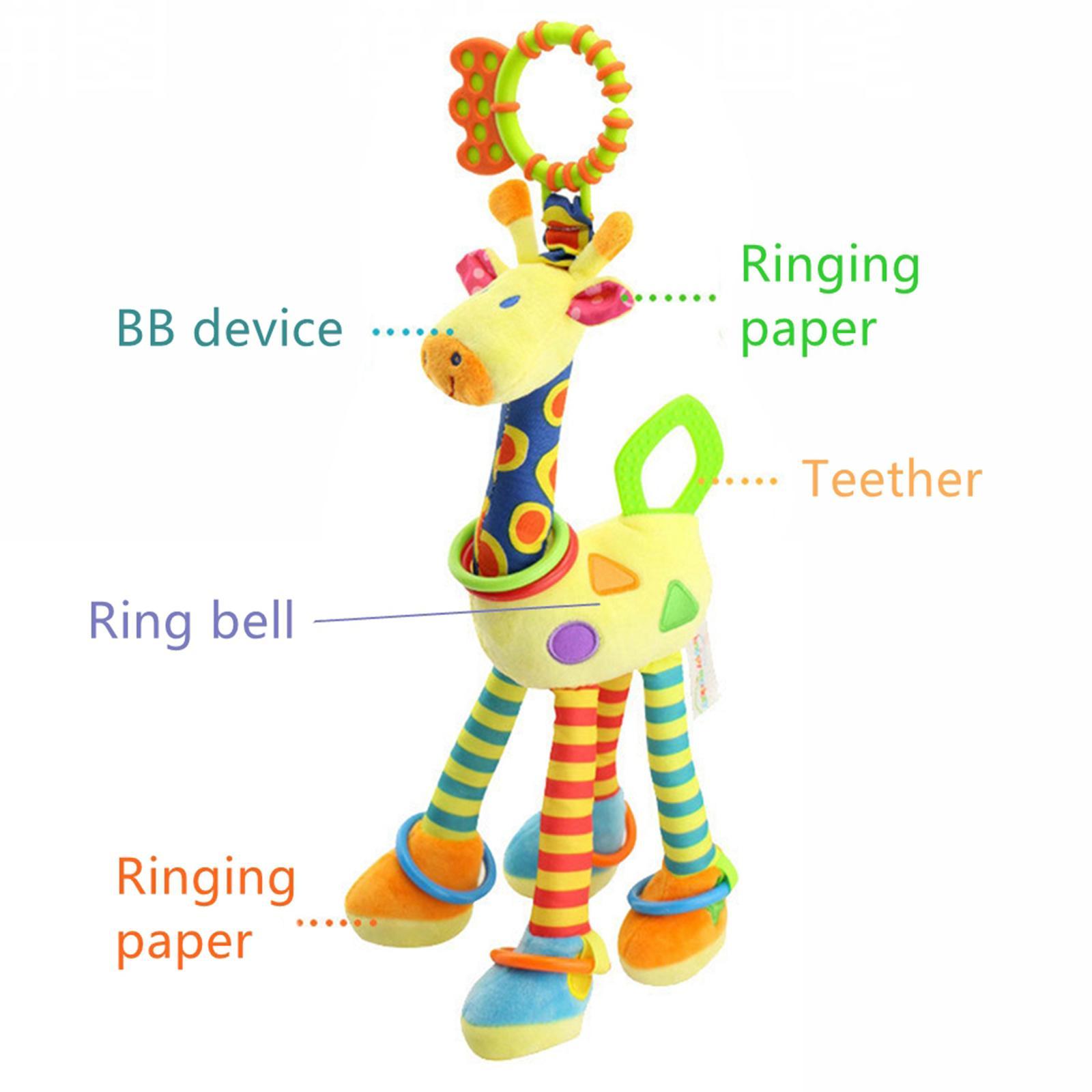 Baby Kids Rattle Toys Cartoon Animal Plush Hand Gifts