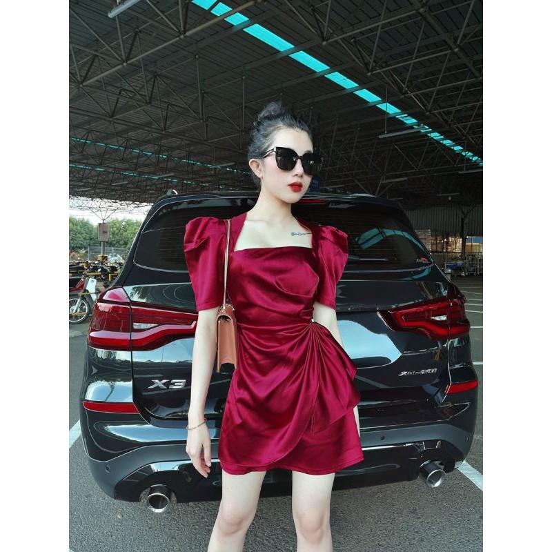 ĐẦM BODY CỔ VUÔNG TAY PHỒNG