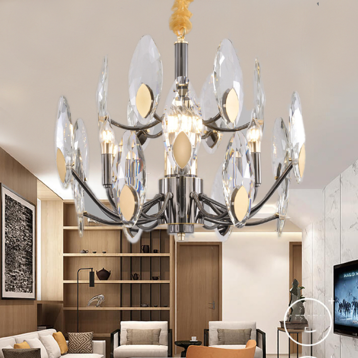 Đèn chùm pha lê cao cấp thiết kế sang trọng trang trí phòng khách, nhà hàng ,khách sạn, quán cafe 7569/600