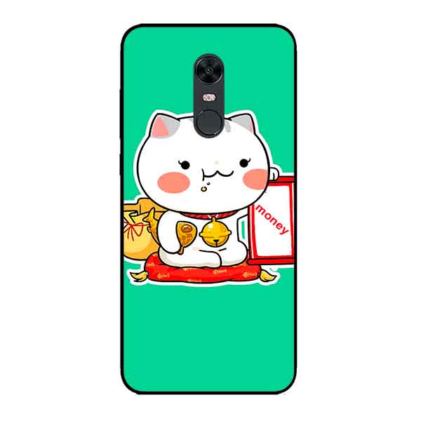 Ốp Lưng in cho Xiaomi Redmi 5 Mẫu Mèo May Mắn 4 - Hàng Chính Hãng