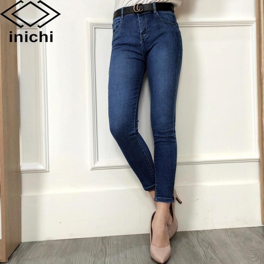 Quần jean nữ INICHI Q706 dáng skinny ôm chất co dãn dài 9 tấc xịn xò tôn dáng