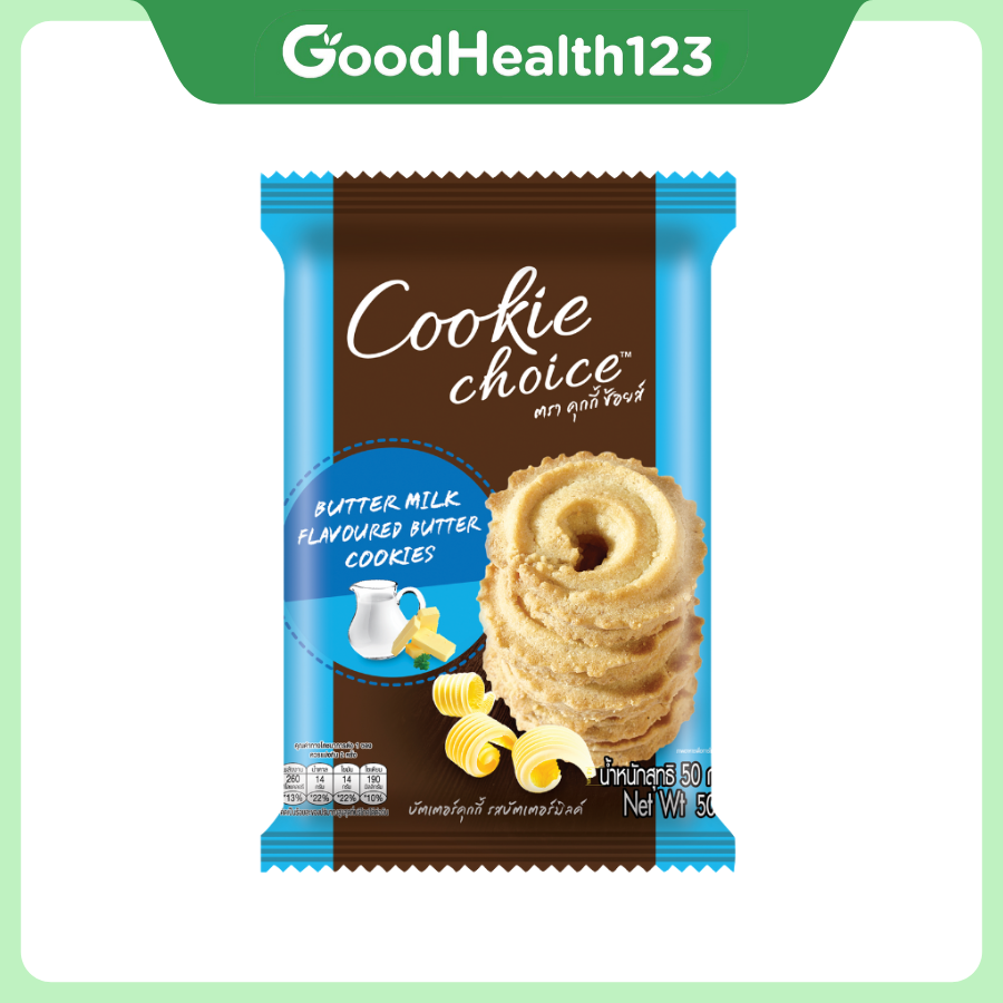 Bánh Quy Bơ Cookie Choice – Thơm Ngon, Giòn Rụm – Gói 50g [Hàng Thái Lan