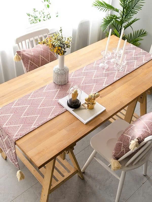 Khăn trải bàn, khăn decor trang trí kệ tủ tivi bàn ăn, khăn decor trang trí nhà cửa